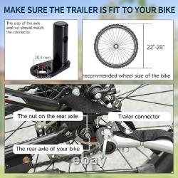 Folding Bike Trailer Cargo Storage Carrier with Removable Cover and Hitch