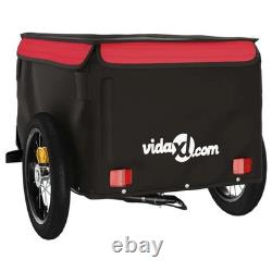 Folding Bike Trailer Cargo Storage Carrier with Removable Cover and Hitch