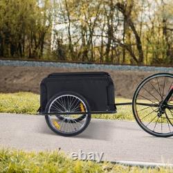 Folding Bike Trailer Cargo Storage Carrier with Removable Cover and Hitch