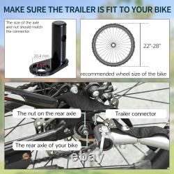 Folding Bike Trailer Cargo Storage Carrier with Removable Cover and Hitch