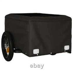 Folding Bike Trailer Cargo Storage Carrier with Removable Cover and Hitch