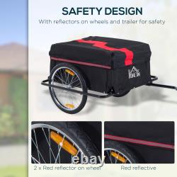 Folding Bike Trailer Cargo Storage Carrier with Removable Cover and Hitch