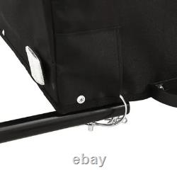 Folding Bike Trailer Cargo Storage Carrier with Removable Cover and Hitch