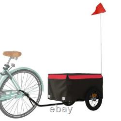 Folding Bike Trailer Cargo Storage Carrier with Removable Cover and Hitch
