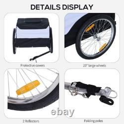 Folding Bike Trailer Cargo Storage Carrier with Removable Cover and Hitch