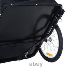 Folding Bike Trailer Cargo Storage Carrier with Removable Cover and Hitch