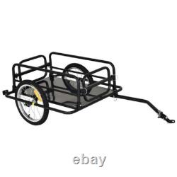 Folding Frame Bike Cargo Trailer Extra Bicycle Storage Carrier Luggage WithHitch