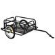 Folding Frame Bike Cargo Trailer Extra Bicycle Storage Carrier With Hitch-Black