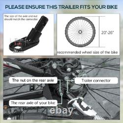Folding Frame Bike Cargo Trailer Extra Bicycle Storage Carrier With Hitch-Black