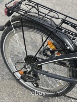 Folding bike for adult Shimano 7 Speed Gears Lights Kickstand Carrier