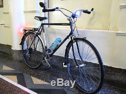 Fuji Sagres 14spd Bicycle, Touring/ Commuter carrier Mirrors lights GRAY BLUE