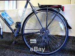 Fuji Sagres 14spd Bicycle, Touring/ Commuter carrier Mirrors lights GRAY BLUE