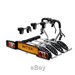 GENUINE WITTER Towbar Mounted 4 Four Bike Cycle Carrier (BoltOn Towball) ZX204