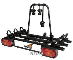 GIRO 3 Black Bike Rack Cycle Carrier 3 bikes Tow bar Mounted with Tilt 75kg