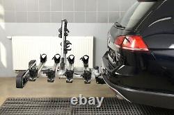 GIRO 4 Bike Rack Cycle Carrier 4 bikes Tow bar Mounted with Tilt 75kg black