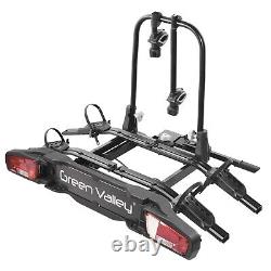 Green Valley Explorer 2 Cycle Carrier Rack Tow Bar Mounted 13 Pin E Bikes -60kg