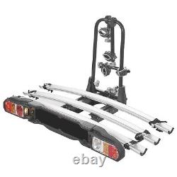 Green Valley Tilting 3 Cycle Carrier Rack Tow Bar Mounted 13 Pin E Bikes -60kg