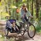 HOMCOM 2 Seat Kids Bike Trailer Bicycle Child Carrier with Safety Harness Purple