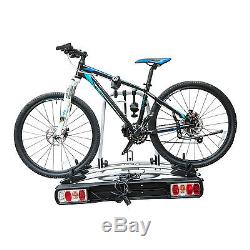 HOMCOM Bicycle Carrier Rear-mounted Bike Rack Rear Tow Bar Carrier Outdoor