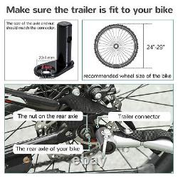 HOMCOM Bike Trailer 2-Seater for Bicycle Baby Child Carrier 2-Seater Black