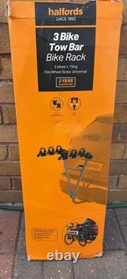 Halfords 3 Bike Tow Bar Cycle Rack, Little Used Condition, Boxed