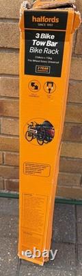 Halfords 3 Bike Tow Bar Cycle Rack, Little Used Condition, Boxed