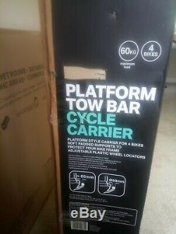 Halfords 4 Bike Tow Bar Cycle Carrier Bike Bicycle Car Rack Cycling Storage