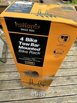 Halfords 4 Bike Towbar Mounted Bike Rack Cycle Carrier NEW RRP £220 Rear Mount 5