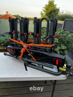Halfords Advance 4 Bike Tow Bar Mount Cycle Car Rack Foldable Lockable 420£ UseP