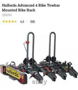 Halfords Advance 4 Bike Tow Bar Mount Cycle Car Rack Foldable Lockable RRP 400£