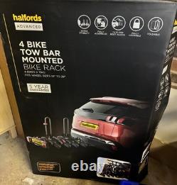 Halfords Advance 4 Bike Tow Bar Mount Cycle Car Rack foldable -Brand new in box