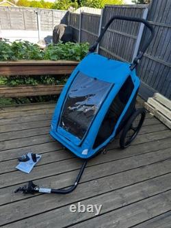 Halfords Advanced Double Bike Trailer Kids Carrier Ex-Disp