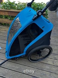 Halfords Advanced Double Bike Trailer Kids Carrier Ex-Disp