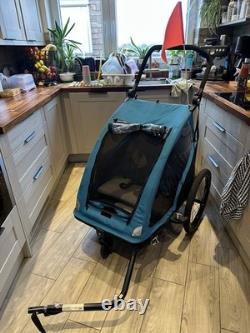 Halfords Advanced Double Bike Trailer Kids Carrier Ex-Display