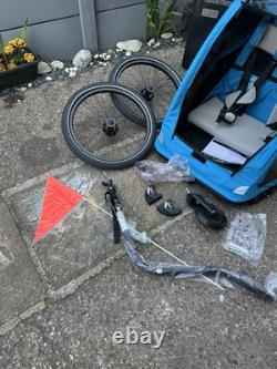 Halfords Advanced Double Bike Trailer Kids Carrier Including Stroller Kit