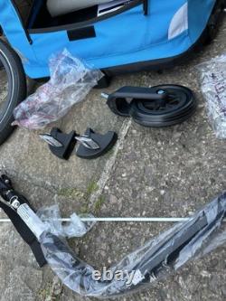 Halfords Advanced Double Bike Trailer Kids Carrier Including Stroller Kit