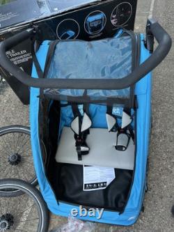 Halfords Advanced Double Bike Trailer Kids Carrier Including Stroller Kit