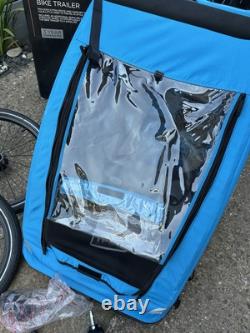 Halfords Advanced Double Bike Trailer Kids Carrier Including Stroller Kit