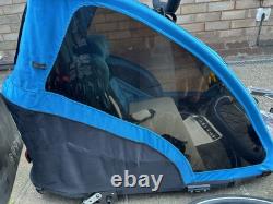Halfords Advanced Double Bike Trailer Kids Carrier Including Stroller Kit