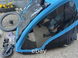 Halfords Advanced Double Bike Trailer Kids Carrier Including Stroller Kit