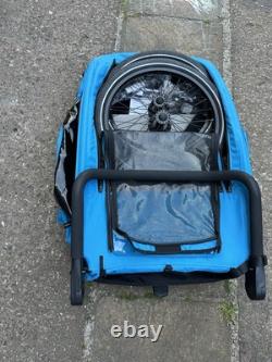 Halfords Advanced Double Bike Trailer Kids Carrier Including Stroller Kit