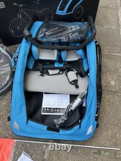Halfords Advanced Double Bike Trailer Kids Carrier New Condition