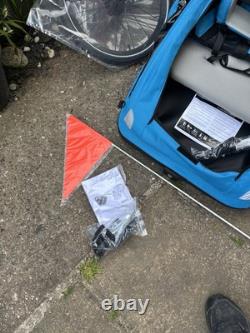 Halfords Advanced Double Bike Trailer Kids Carrier New Condition