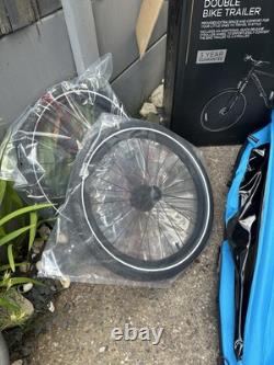 Halfords Advanced Double Bike Trailer Kids Carrier New Condition