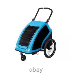 Halfords Advanced Double Bike Trailer Kids Carrier New Condition