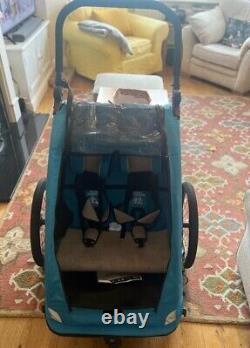 Halfords Advanced Double Bike Trailer Kids Carrier. No Tow Hook Included