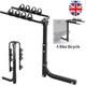 Heavy Duty 4 Bicycle Rear Tow Bar Bike Carrier Car Cycle Rack Hatchback Car/Van