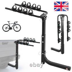 Heavy Duty 4 Bicycle Rear Tow Bar Bike Carrier Car Cycle Rack Hatchback Car/Van