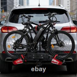 Heavy Duty Foldable E-Bike Carrier 60KG Electric 2 Bike Rack & E-Mark Taillight