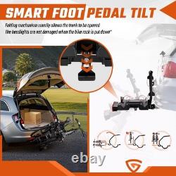 Heavy Duty Foldable E-Bike Carrier 60KG Electric 2 Bike Rack & E-Mark Taillight